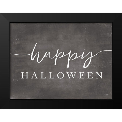 Happy Halloween Black Modern Wood Framed Art Print by Lux + Me Designs