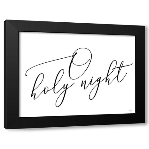 O Holy Night Black Modern Wood Framed Art Print with Double Matting by Lux + Me Designs