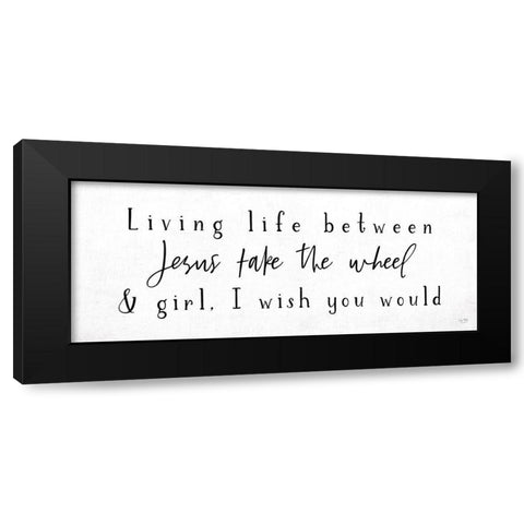 Living Life Black Modern Wood Framed Art Print with Double Matting by Lux + Me Designs