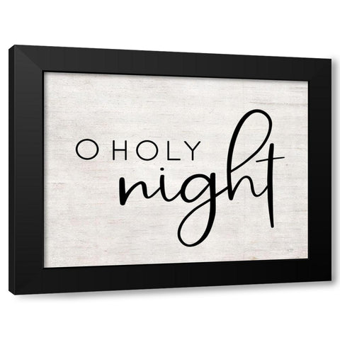 O Holy Night Black Modern Wood Framed Art Print with Double Matting by Lux + Me Designs