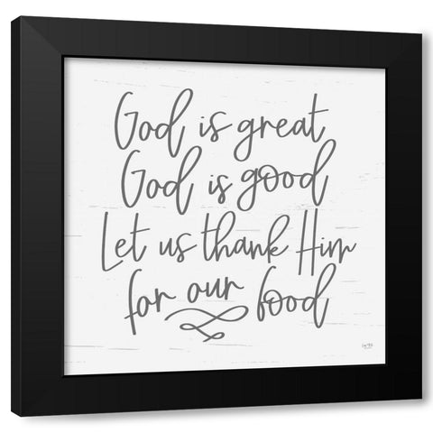 God is Great Black Modern Wood Framed Art Print by Lux + Me Designs