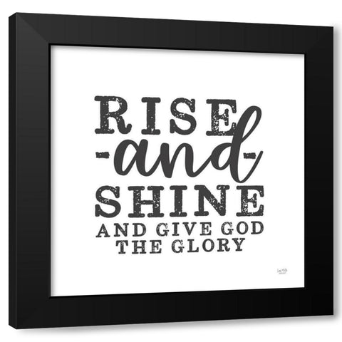 Rise and Shine Black Modern Wood Framed Art Print with Double Matting by Lux + Me Designs