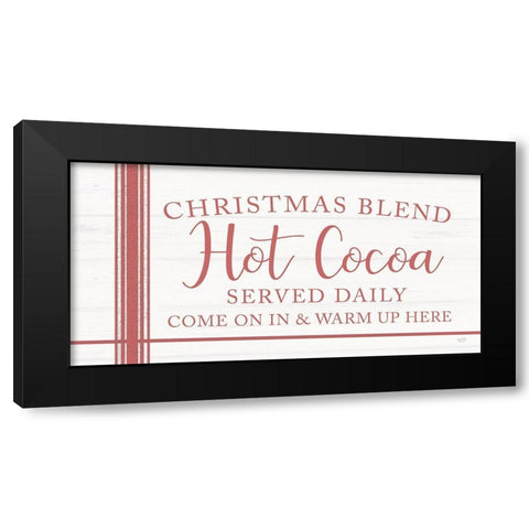 Christmas Blend Hot Cocoa Black Modern Wood Framed Art Print with Double Matting by Lux + Me Designs