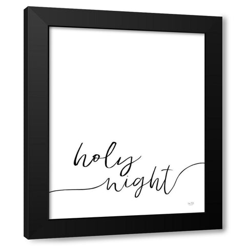 Holy Night Black Modern Wood Framed Art Print by Lux + Me Designs