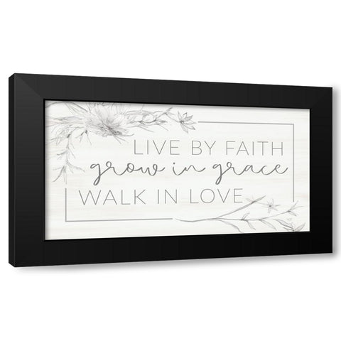 Grow in Grace Black Modern Wood Framed Art Print with Double Matting by Lux + Me Designs