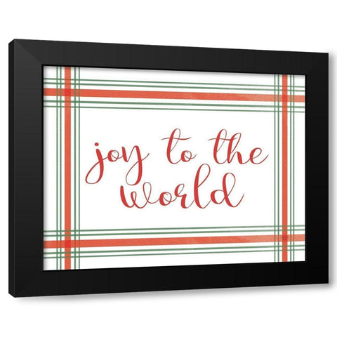 Joy to the World Black Modern Wood Framed Art Print with Double Matting by Lux + Me Designs