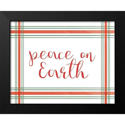Peace on Earth Black Modern Wood Framed Art Print by Lux + Me Designs