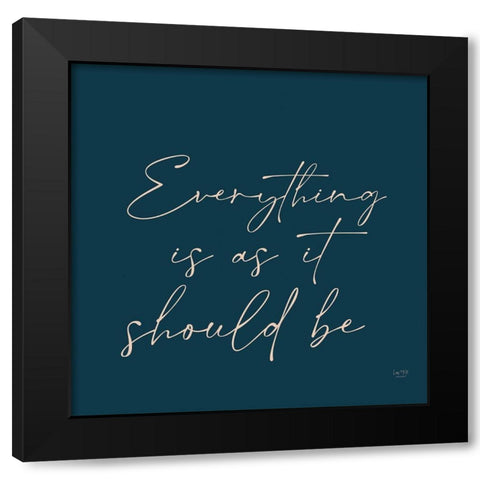Everything isâ€¦ Black Modern Wood Framed Art Print with Double Matting by Lux + Me Designs