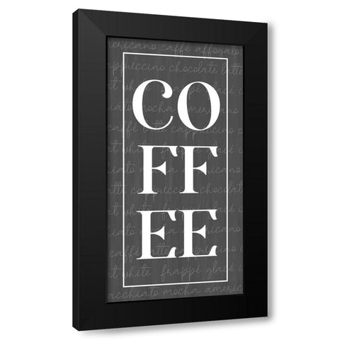 COFFEE    Black Modern Wood Framed Art Print with Double Matting by Lux + Me Designs