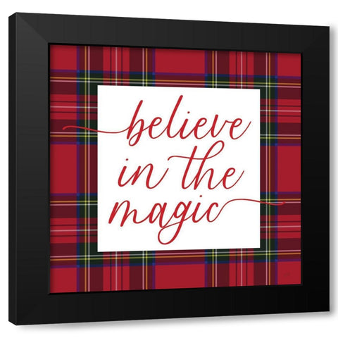 Believe in the Magic    Black Modern Wood Framed Art Print by Lux + Me Designs