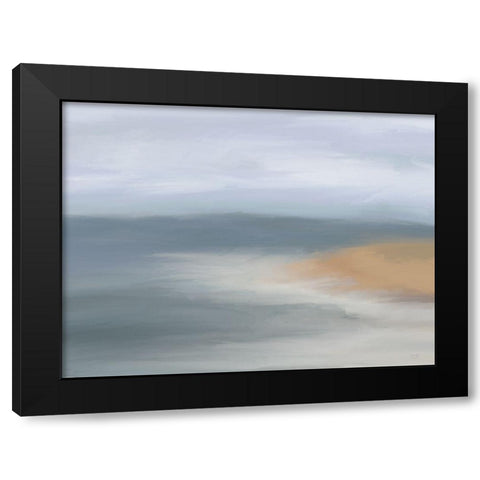 Harbor Shore Black Modern Wood Framed Art Print with Double Matting by Lux + Me Designs