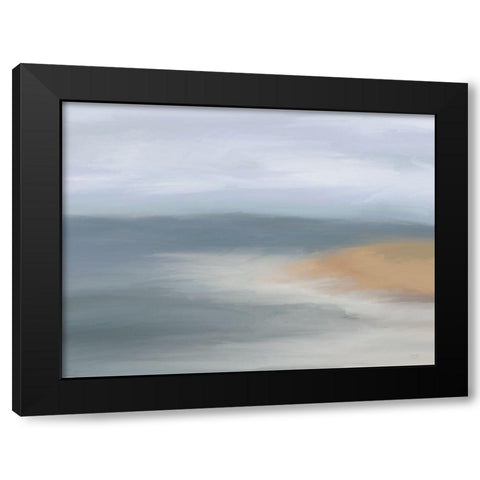 Harbor Shore Black Modern Wood Framed Art Print by Lux + Me Designs