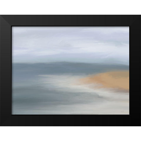 Harbor Shore Black Modern Wood Framed Art Print by Lux + Me Designs