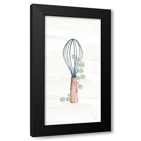 Kitchen Utensils - Wooden Whisk Black Modern Wood Framed Art Print with Double Matting by Lux + Me Designs