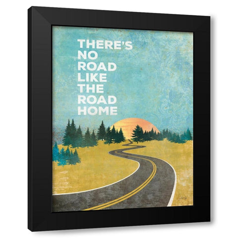 The Road Home Black Modern Wood Framed Art Print with Double Matting by Rae, Marla