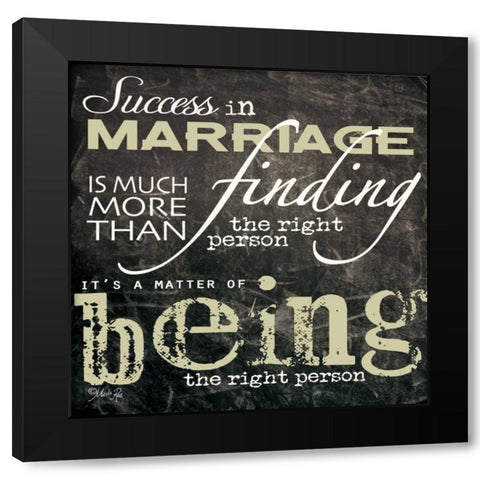 Success in Marriage Black Modern Wood Framed Art Print with Double Matting by Rae, Marla