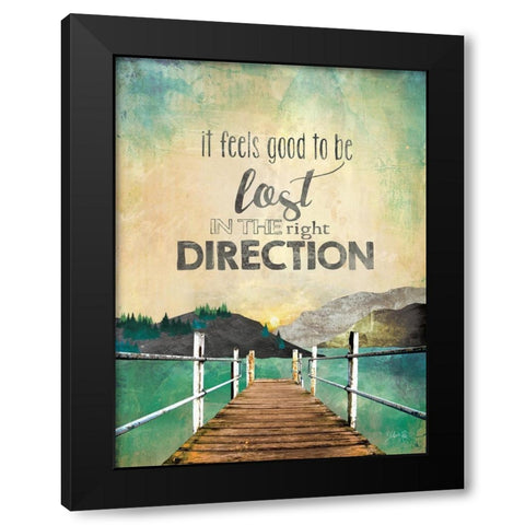 The Right Direction Black Modern Wood Framed Art Print with Double Matting by Rae, Marla