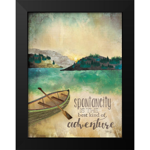 Adventure Black Modern Wood Framed Art Print by Rae, Marla