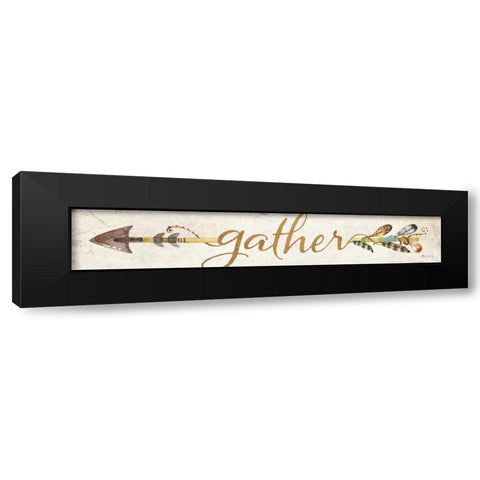 Gather Arrow Black Modern Wood Framed Art Print with Double Matting by Rae, Marla