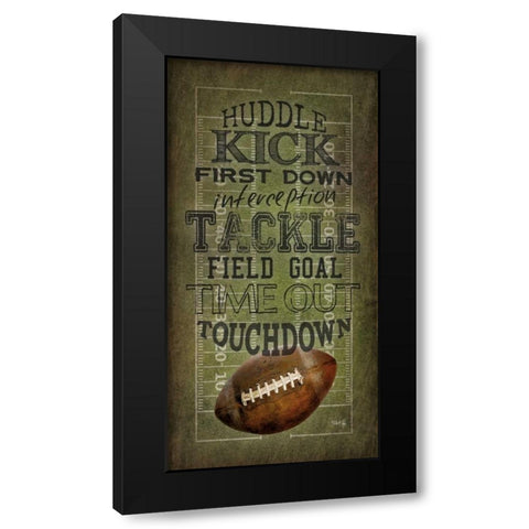 Football Talk  Black Modern Wood Framed Art Print with Double Matting by Rae, Marla