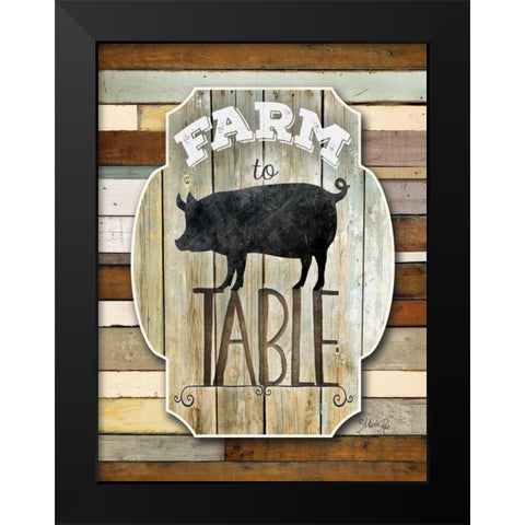 Farm to Table Black Modern Wood Framed Art Print by Rae, Marla