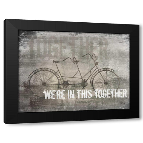 Were in This Together Black Modern Wood Framed Art Print with Double Matting by Rae, Marla