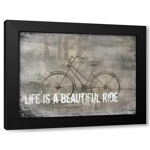 Life is a Beautiful Ride Black Modern Wood Framed Art Print with Double Matting by Rae, Marla