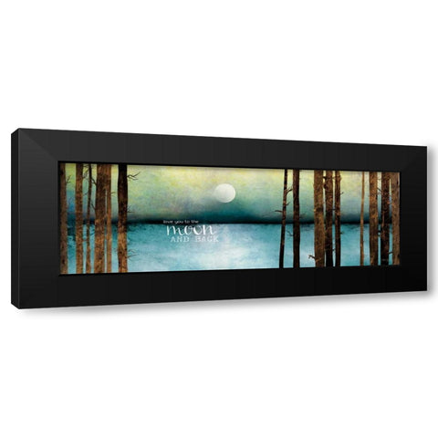 Love You to the Moon and Back Black Modern Wood Framed Art Print with Double Matting by Rae, Marla