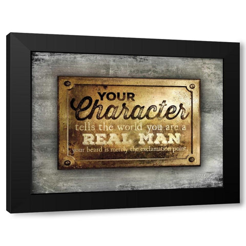 A Real Man        Black Modern Wood Framed Art Print with Double Matting by Rae, Marla