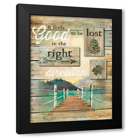 The Right Direction Black Modern Wood Framed Art Print with Double Matting by Rae, Marla