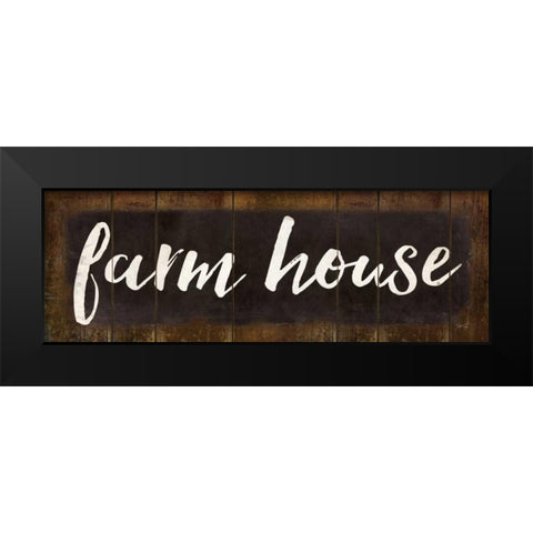 Farm House Black Modern Wood Framed Art Print by Rae, Marla