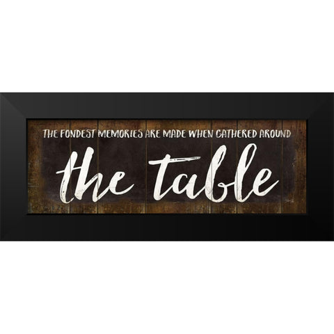 The Table Black Modern Wood Framed Art Print by Rae, Marla