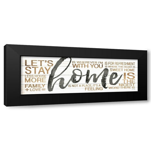 Home Black Modern Wood Framed Art Print by Rae, Marla