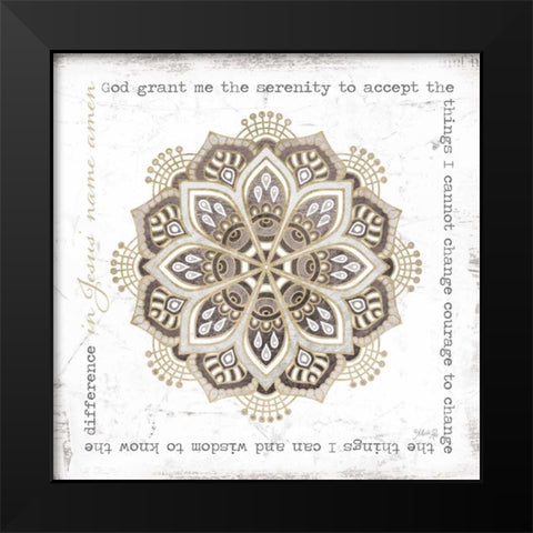 Serenity Black Modern Wood Framed Art Print by Rae, Marla