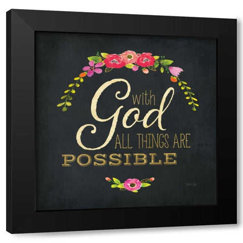 All Things are Possible Black Modern Wood Framed Art Print with Double Matting by Rae, Marla
