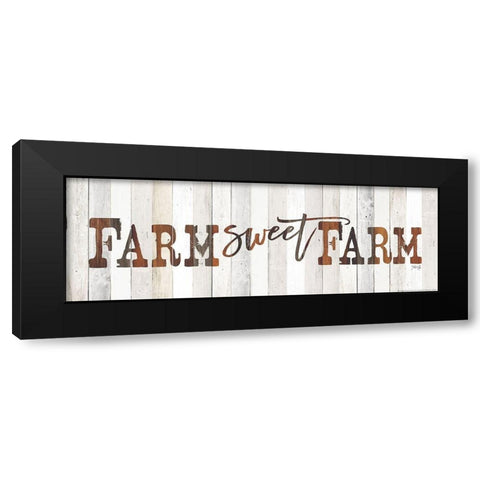 Farm Sweet Farm Black Modern Wood Framed Art Print by Rae, Marla