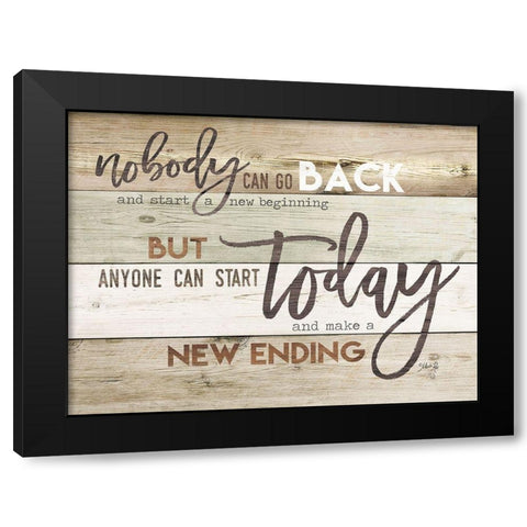 New Ending Black Modern Wood Framed Art Print with Double Matting by Rae, Marla