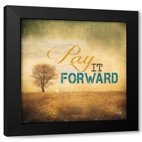 Pay It Forward Black Modern Wood Framed Art Print by Rae, Marla