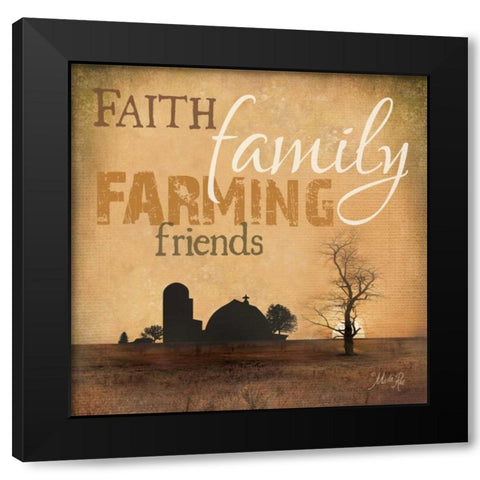 Farming Black Modern Wood Framed Art Print with Double Matting by Rae, Marla