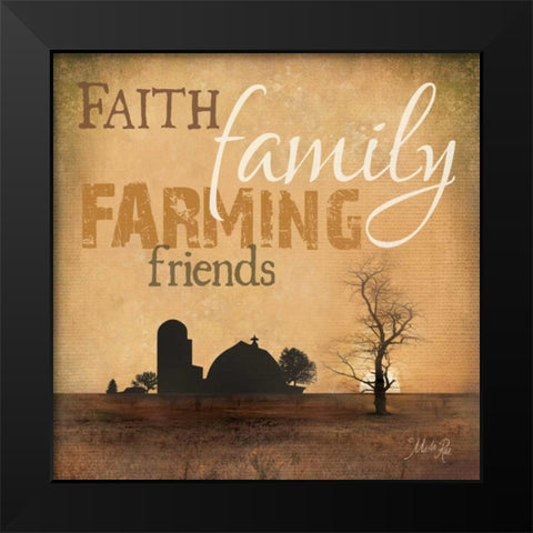Farming Black Modern Wood Framed Art Print by Rae, Marla