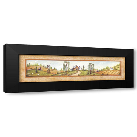 Summer Time Black Modern Wood Framed Art Print by June, Mary Ann