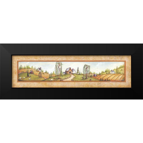 Summer Time Black Modern Wood Framed Art Print by June, Mary Ann