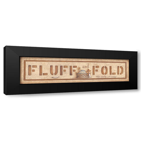 Fluff and Fold Black Modern Wood Framed Art Print by June, Mary Ann