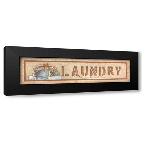 Laundry Black Modern Wood Framed Art Print by June, Mary Ann