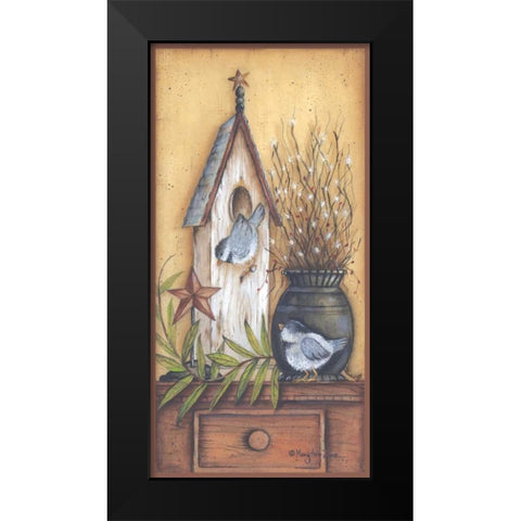Nest for Two Black Modern Wood Framed Art Print by June, Mary Ann