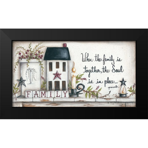Familyâ€¦ Black Modern Wood Framed Art Print by June, Mary Ann
