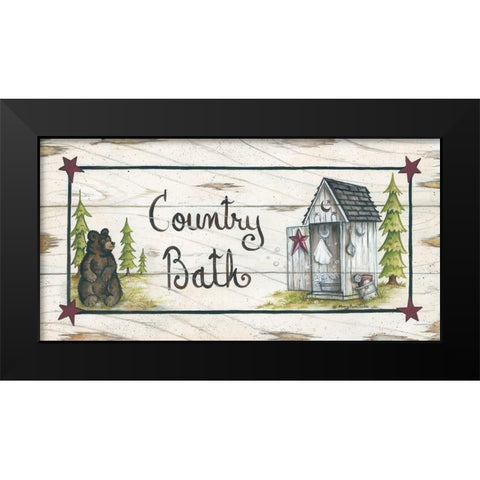 Country Bath Black Modern Wood Framed Art Print by June, Mary Ann