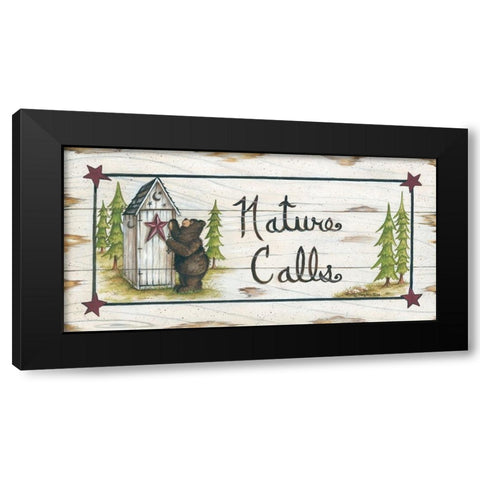 Nature Calls Black Modern Wood Framed Art Print by June, Mary Ann