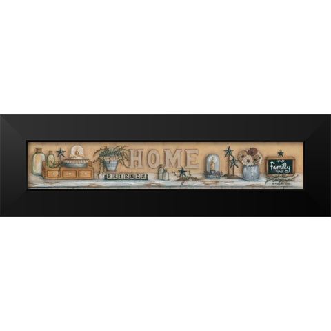 Where Family and Friends Gather Black Modern Wood Framed Art Print by June, Mary Ann