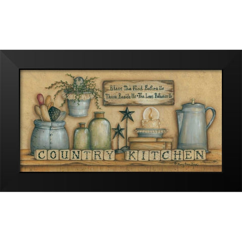 County Kitchen Black Modern Wood Framed Art Print by June, Mary Ann